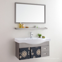 New design Dark grey cabinet painting bathroom vanity with mirror